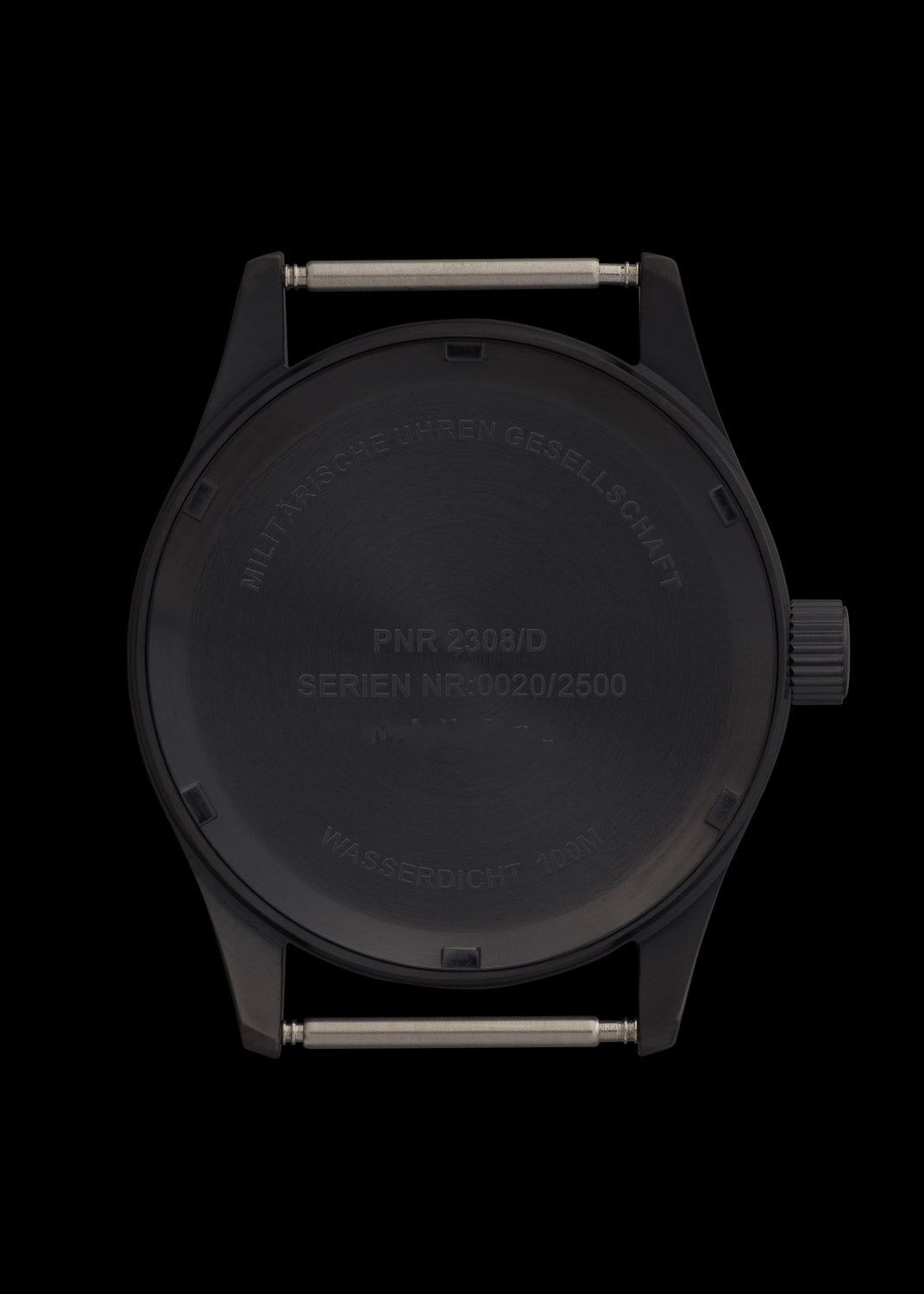 MWC Classic 40mm Covert Black PVD Steel Aviator Watch with Sapphire Cystal, 24 Jewel Automatic Movement and 100m Water Resistance