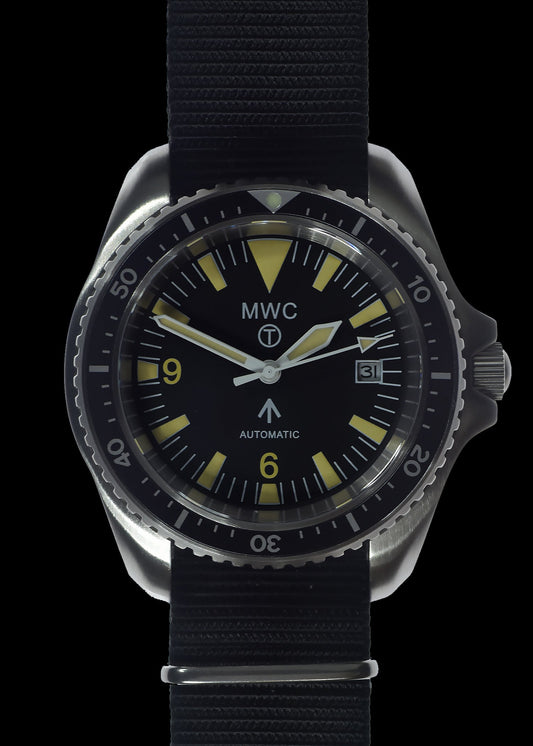 MWC 1999-2001 Pattern Automatic Military Divers Watch - Retro Luminous Paint, Sapphire Crystal, 60 Hour Power Reserve