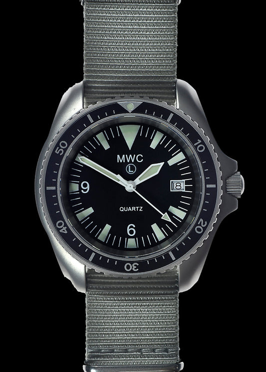 MWC Quartz Military Divers Watch with Sapphire Crystal and 10 Year Battery Life - NATO STOCK NUMBER NSN 6645-99-157-3496