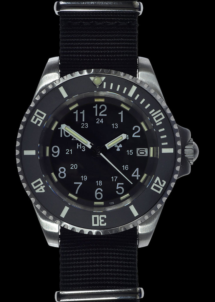 MWC 24 Jewel 300m Automatic Military Divers Watch with Tritium GTLS Illumination, Sapphire Crystal and Ceramic Bezel