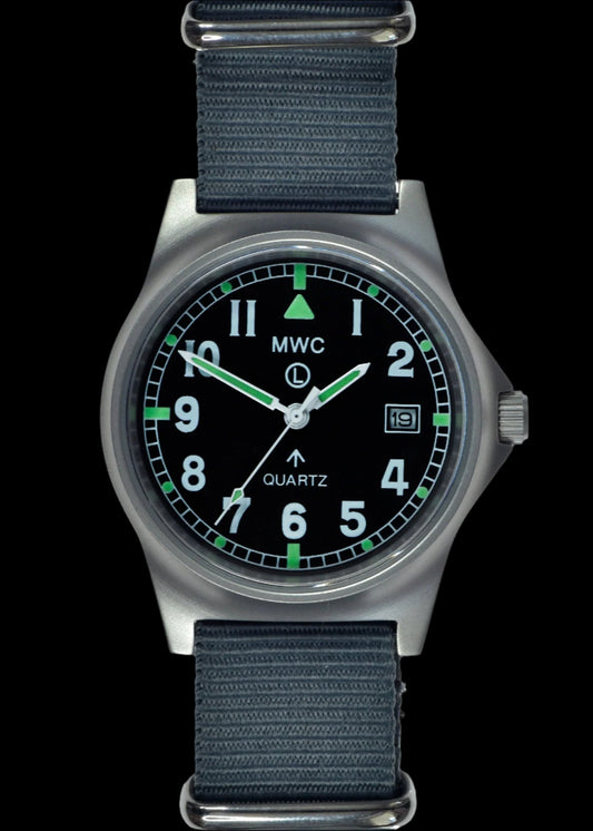 MWC G10LM Stainless Steel Military Watch – Admiralty Grey NATO Strap (Contract Model with Broad Arrow / Pheon)