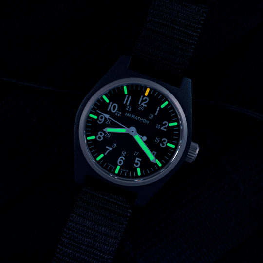 BLACK GENERAL PURPOSE QUARTZ WITH MARAGLO (GPQ) - 34MM