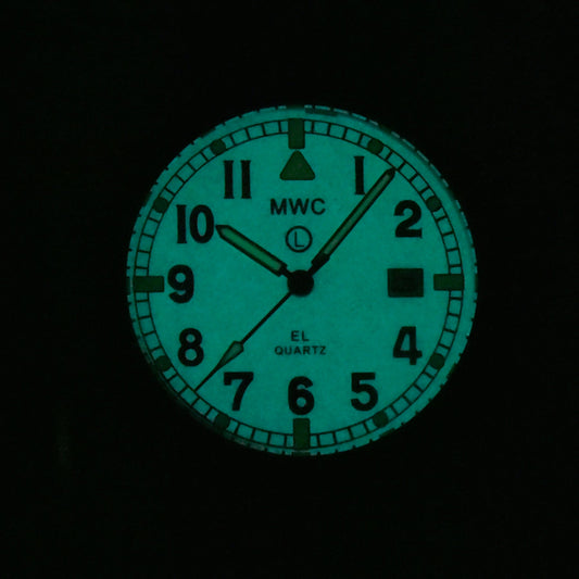 MWC G10EL Black PVD Steel General Service Watch with Electroluminescent (EL) Backlit Dial