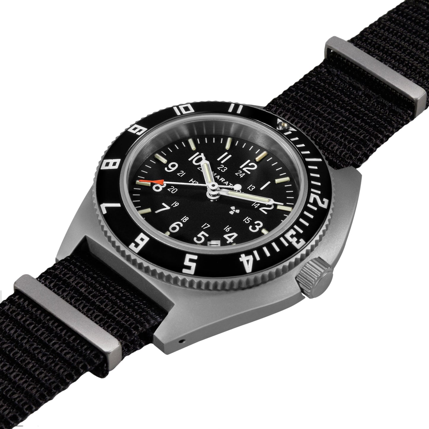 41MM STEEL NAVIGATOR W/ DATE (SSNAV-D) ON NYLON DEFSTAN