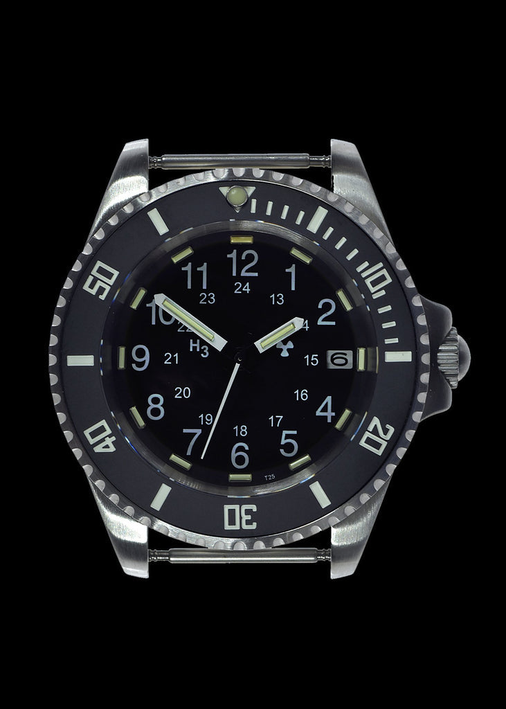 MWC 24 Jewel 300m Automatic Military Divers Watch with Tritium GTLS Illumination, Sapphire Crystal and Ceramic Bezel