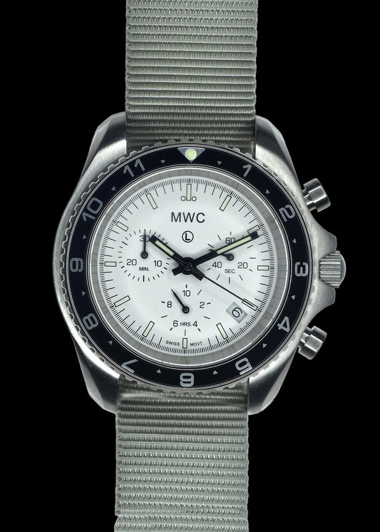 MWC NATO Pattern Stainless Steel Military Pilots Chronograph with Sapphire Crystal - 12 Hour Dial