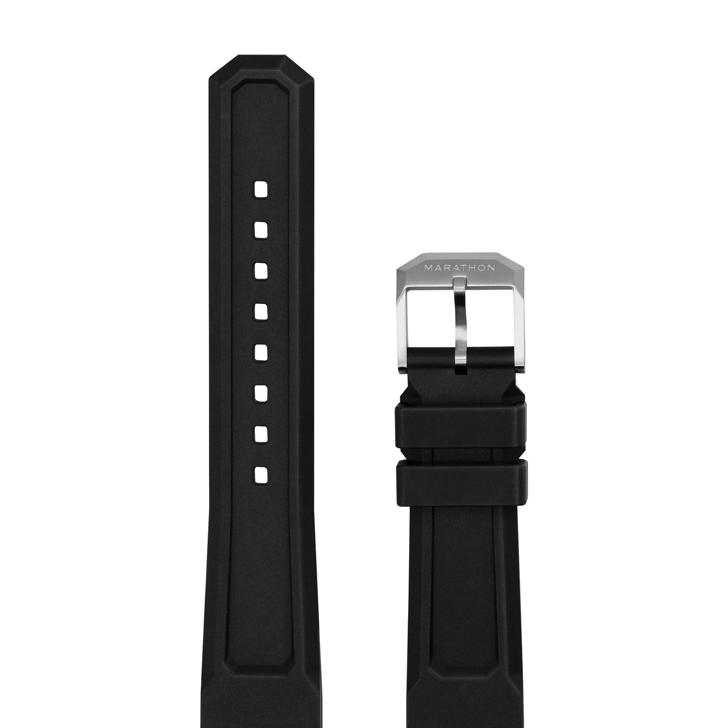 3-PIECE RUBBER STRAP KIT, BLACK, 20MM
