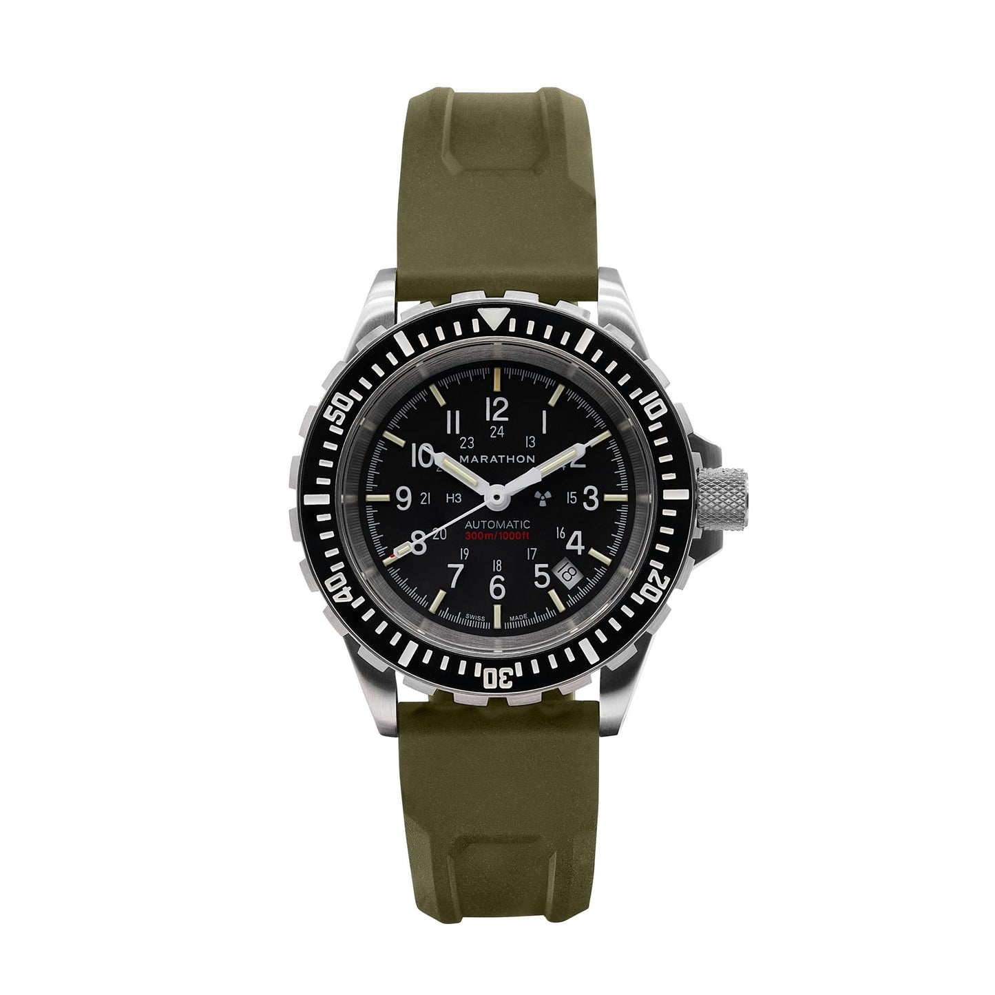 3-PIECE RUBBER STRAP KIT, OD GREEN, 20MM