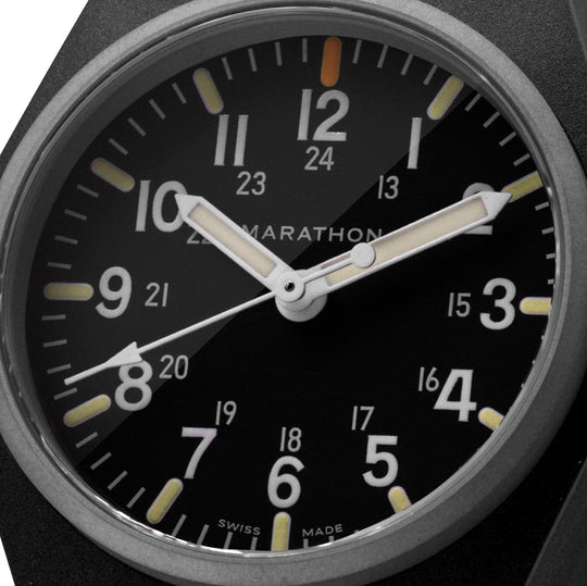 BLACK GENERAL PURPOSE QUARTZ WITH MARAGLO (GPQ) - 34MM