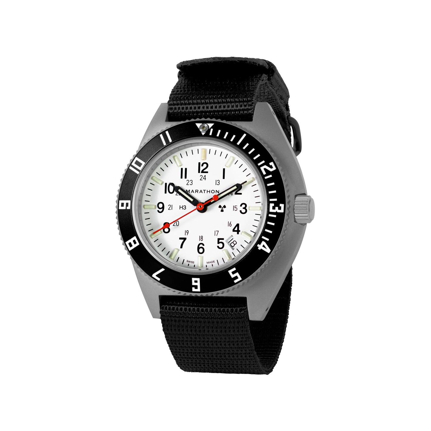 41MM ARCTIC STEEL NAVIGATOR W/ DATE (SSNAV-D) ON BALLISTIC NYLON