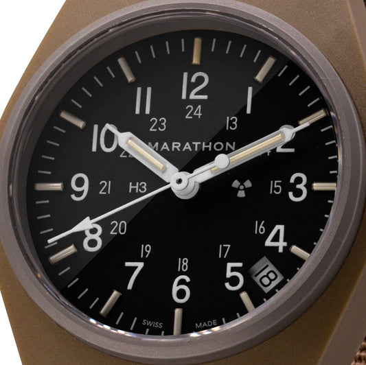 DESERT TAN GENERAL PURPOSE QUARTZ WITH DATE (GPQ) - 34MM