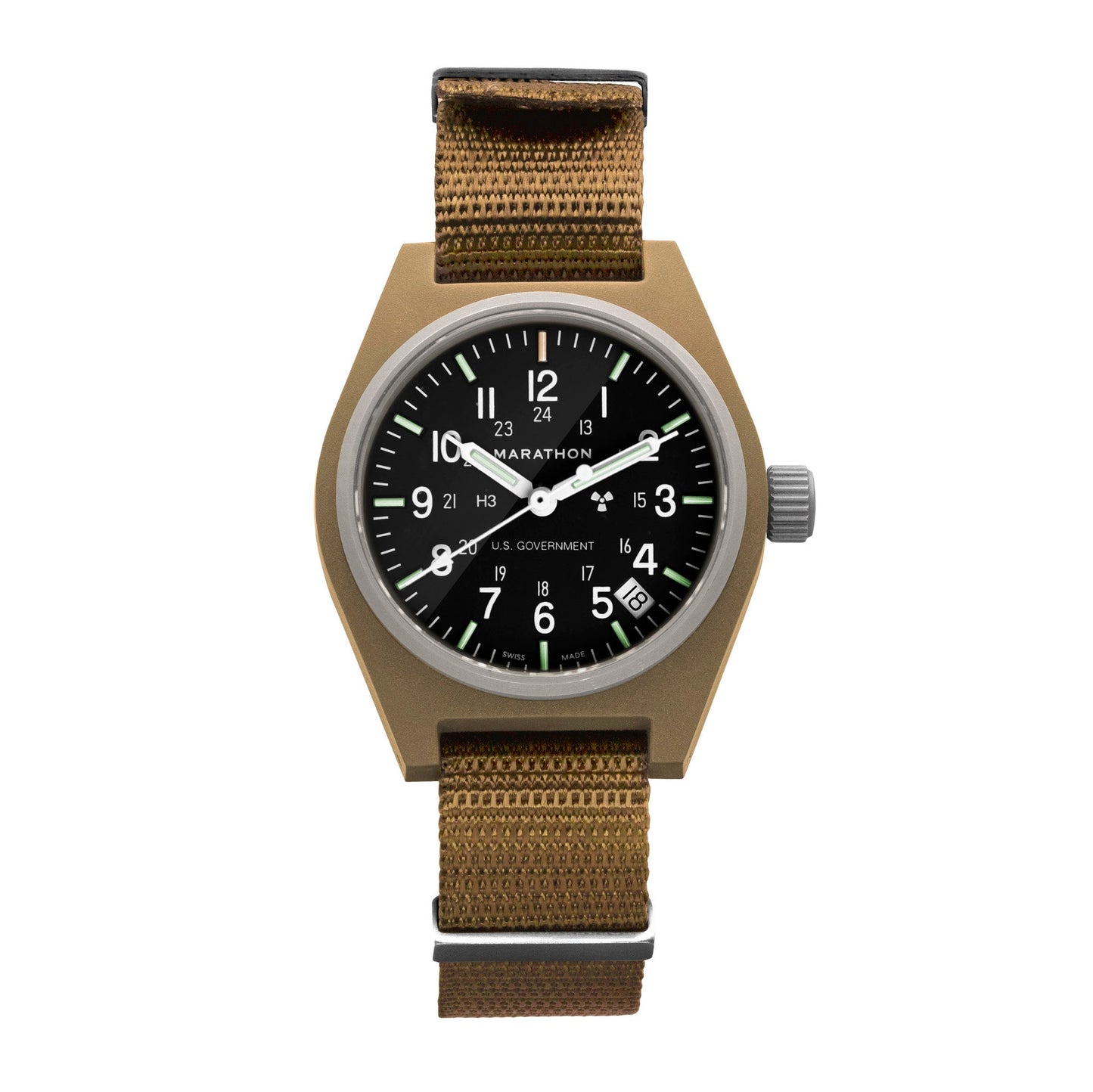 DESERT TAN GENERAL PURPOSE QUARTZ WITH DATE (GPQ) - 34MM