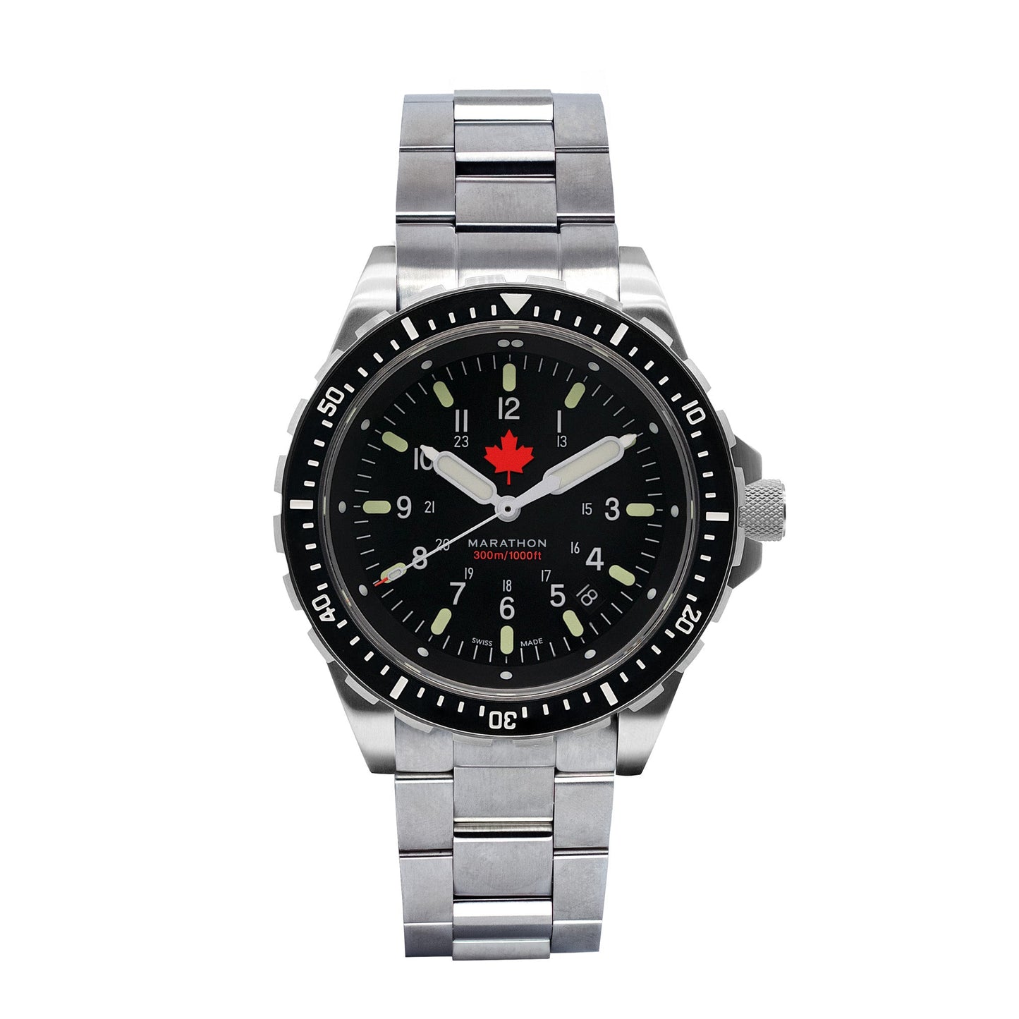 RED MAPLE JUMBO DIVER'S QUARTZ (JSAR) WITH STAINLESS STEEL BRACELET - 46MM