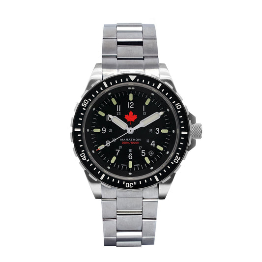 RED MAPLE JUMBO DIVER'S QUARTZ (JSAR) WITH STAINLESS STEEL BRACELET - 46MM
