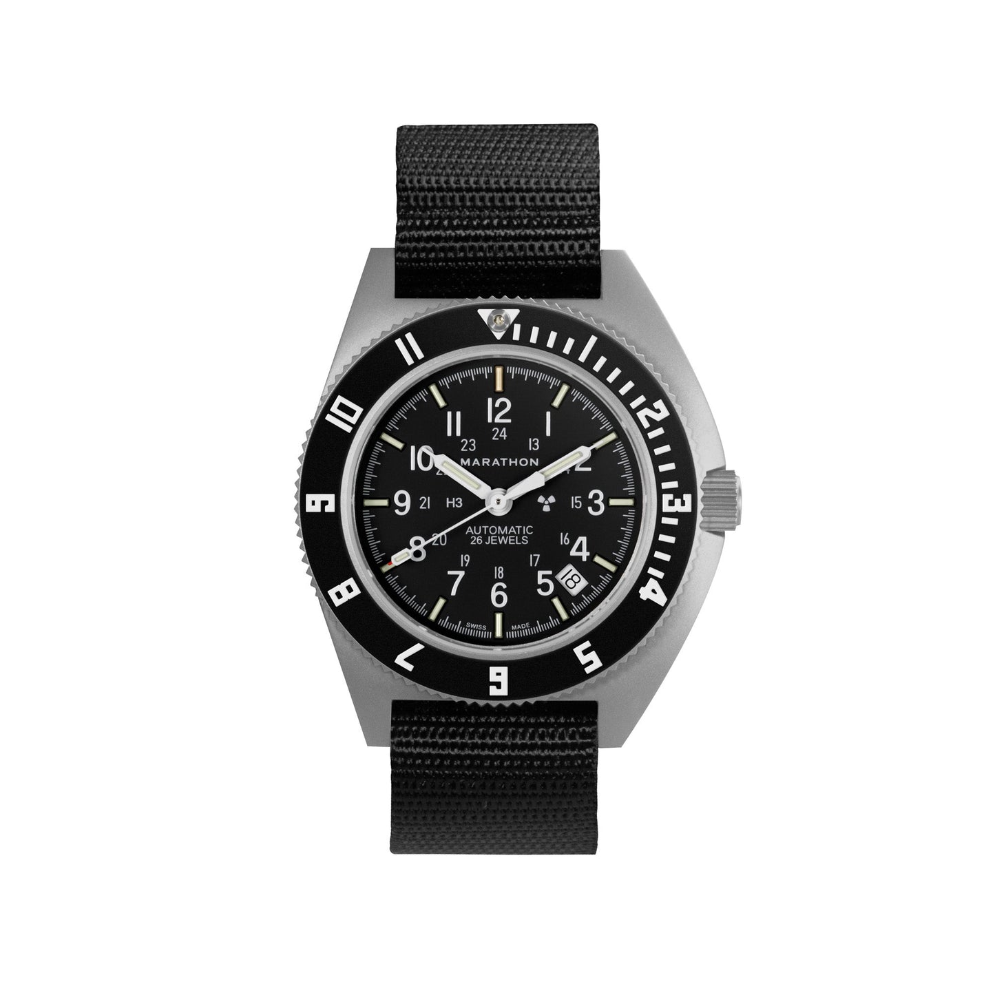 41MM STEEL NAVIGATOR W/ DATE AUTOMATIC (SSNAV-D AUTO) ON BALLISTIC NYLON