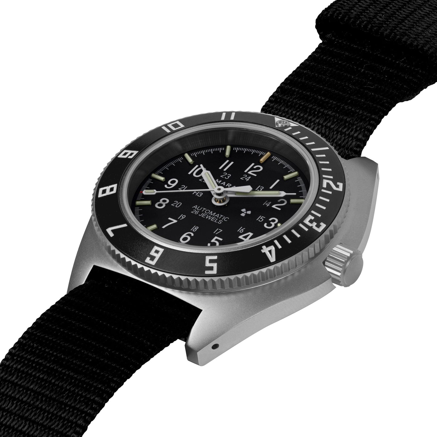 41MM STEEL NAVIGATOR W/ DATE AUTOMATIC (SSNAV-D AUTO) ON BALLISTIC NYLON