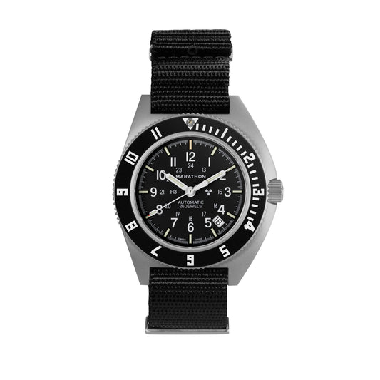 41MM STEEL NAVIGATOR W/ DATE AUTOMATIC (SSNAV-D AUTO) ON NYLON DEFSTAN