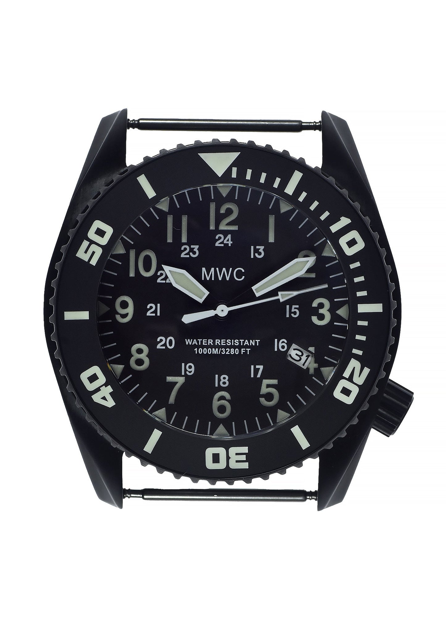 MWC "Depthmaster" 100atm / 3,280ft / 1000m Water Resistant Military Divers Watch in PVD Stainless Steel Case with Helium Valve (Automatic)
