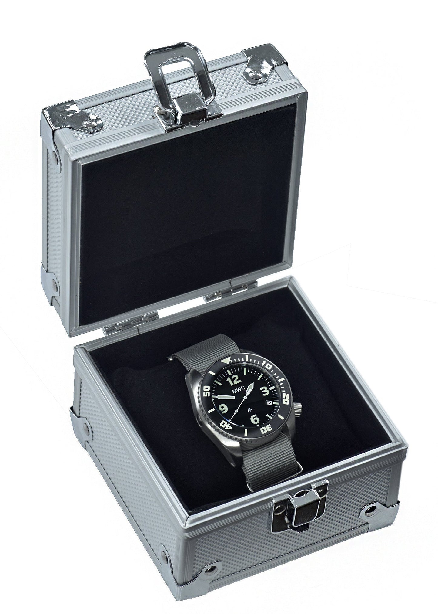 MWC "Depthmaster" 100atm / 3,280ft / 1000m Water Resistant Military Divers Watch in Stainless Steel Case with Helium Valve (Quartz)