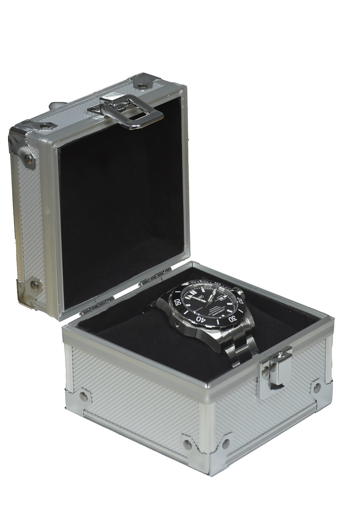 MWC 100atm / 3,280ft / 1000m Water Resistant Divers Watch in Stainless Steel Case with Helium Valve on a Matching Bracelet / 100% Swiss Made with Swiss 26 Jewel Automatic Movement