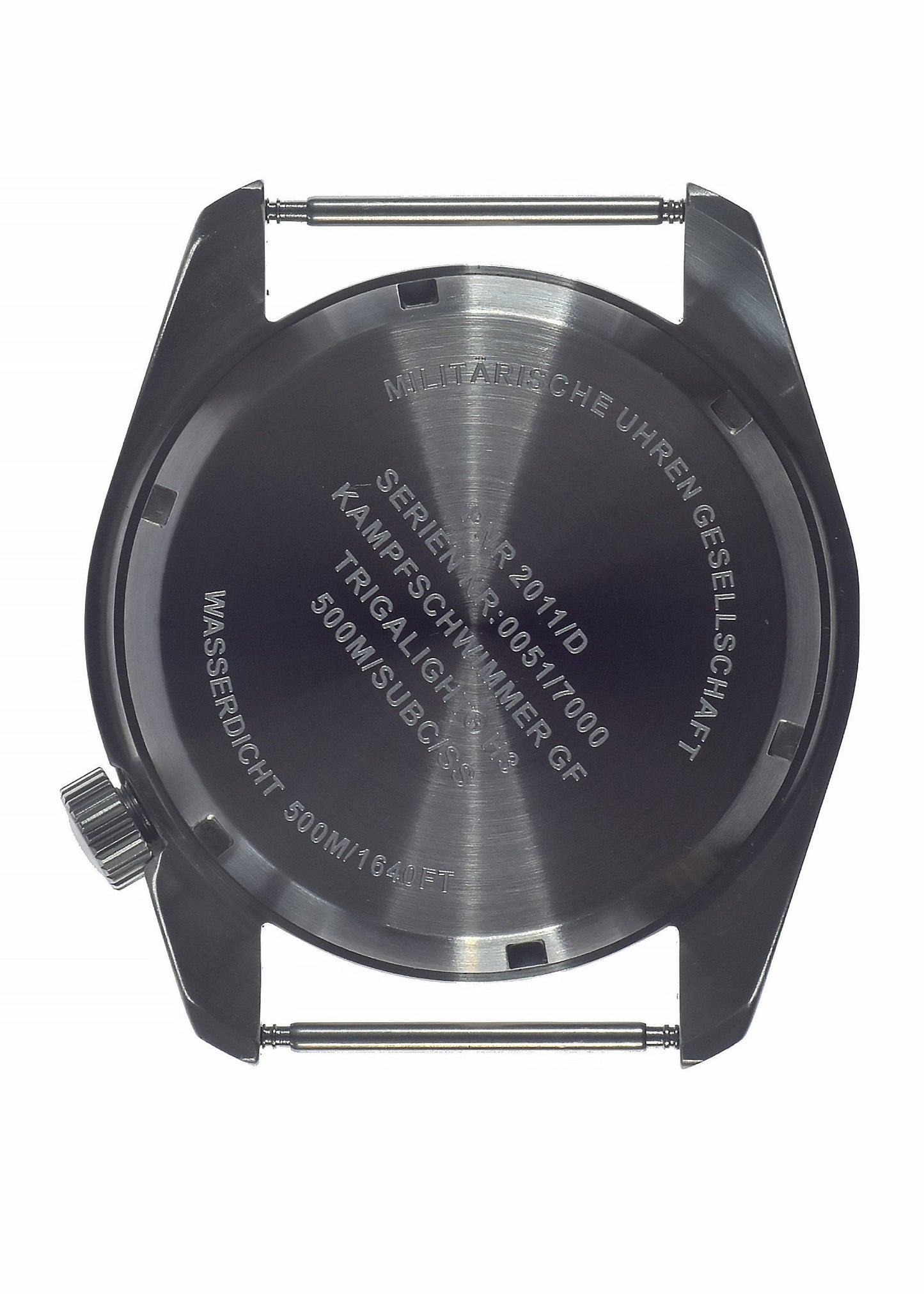 MWC "Submarine / Naval Crew Divers Watch" 500m (1,650ft) Water Resistant Dual Time Zone Military Watch in a Stainless Steel Case with GTLS and Helium Valve