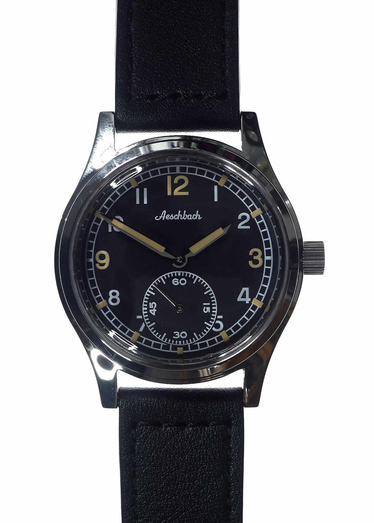 Aeschbach WW2 Pattern German Wehrmacht & Luftwaffe Dienstuhr (Army/Airforce Service Watch) with 21 Jewel Automatic Mechanical Movement