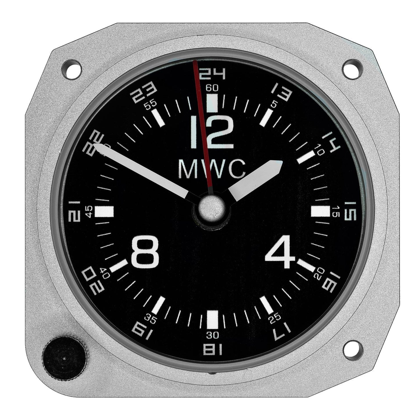 Limited Edition Replica Cockpit / Desk Clock in Aluminium Finish