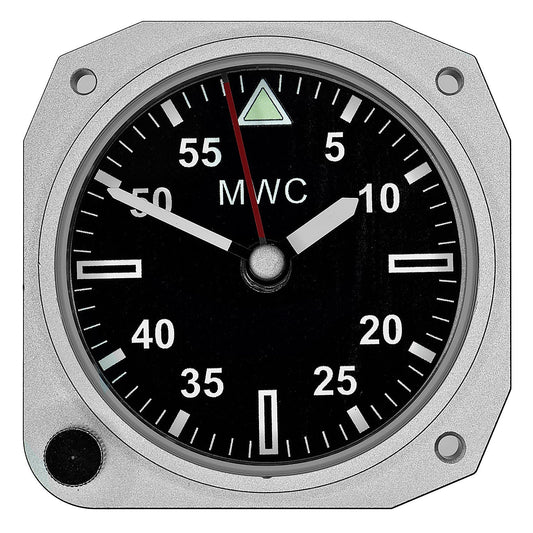Limited Edition Replica Cockpit / Desk Clock in Aluminium Finish