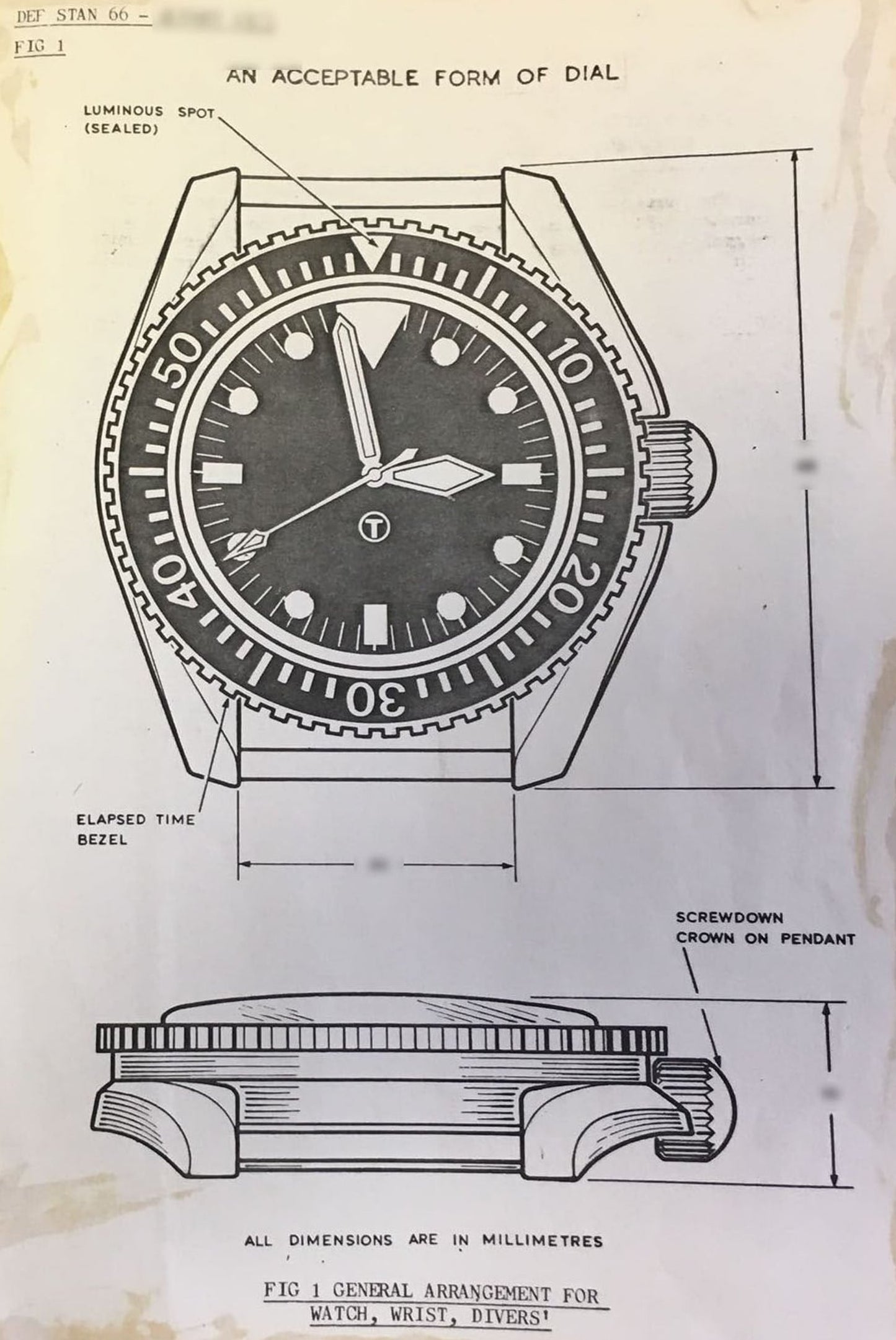 MWC 1999-2001 Pattern Automatic Military Divers Watch with Sapphire Crystal and 60 Hour Power Reserve