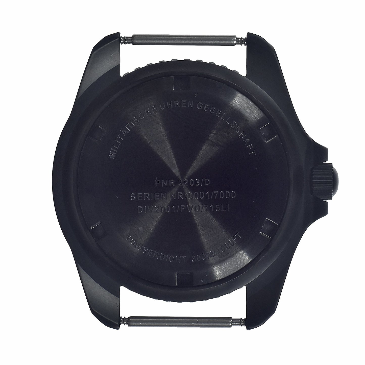 MWC 1999-2001 Pattern Black PVD Automatic Military Divers Watch - Sapphire Crystal and 60 Hour Power Reserve