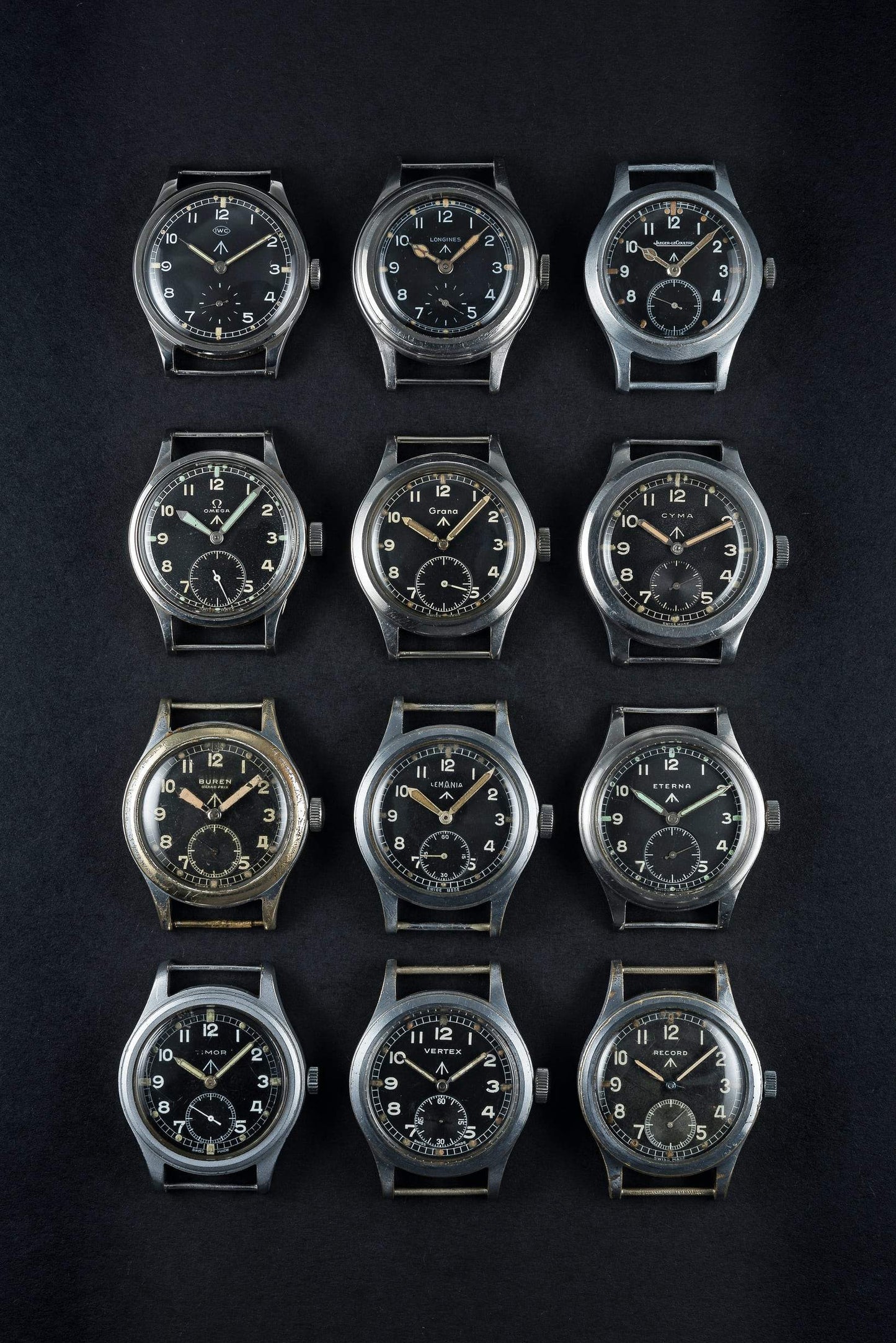 MWC 1940s/1950s "Dirty Dozen" Pattern General Service Watch with Luminova and 21 Jewel Automatic Movement