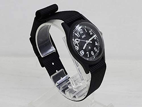 MWC Classic 1960s/70s Matt Black European Pattern Military Watch Webbing Strap