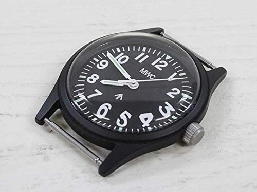 MWC Classic 1960s/70s Matt Black European Pattern Military Watch Webbing Strap