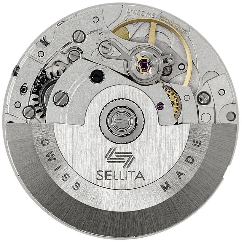 MWC 100atm / 3,280ft / 1000m Water Resistant Divers Watch in Stainless Steel Case with Helium Valve on a Matching Bracelet / 100% Swiss Made with Swiss 26 Jewel Automatic Movement