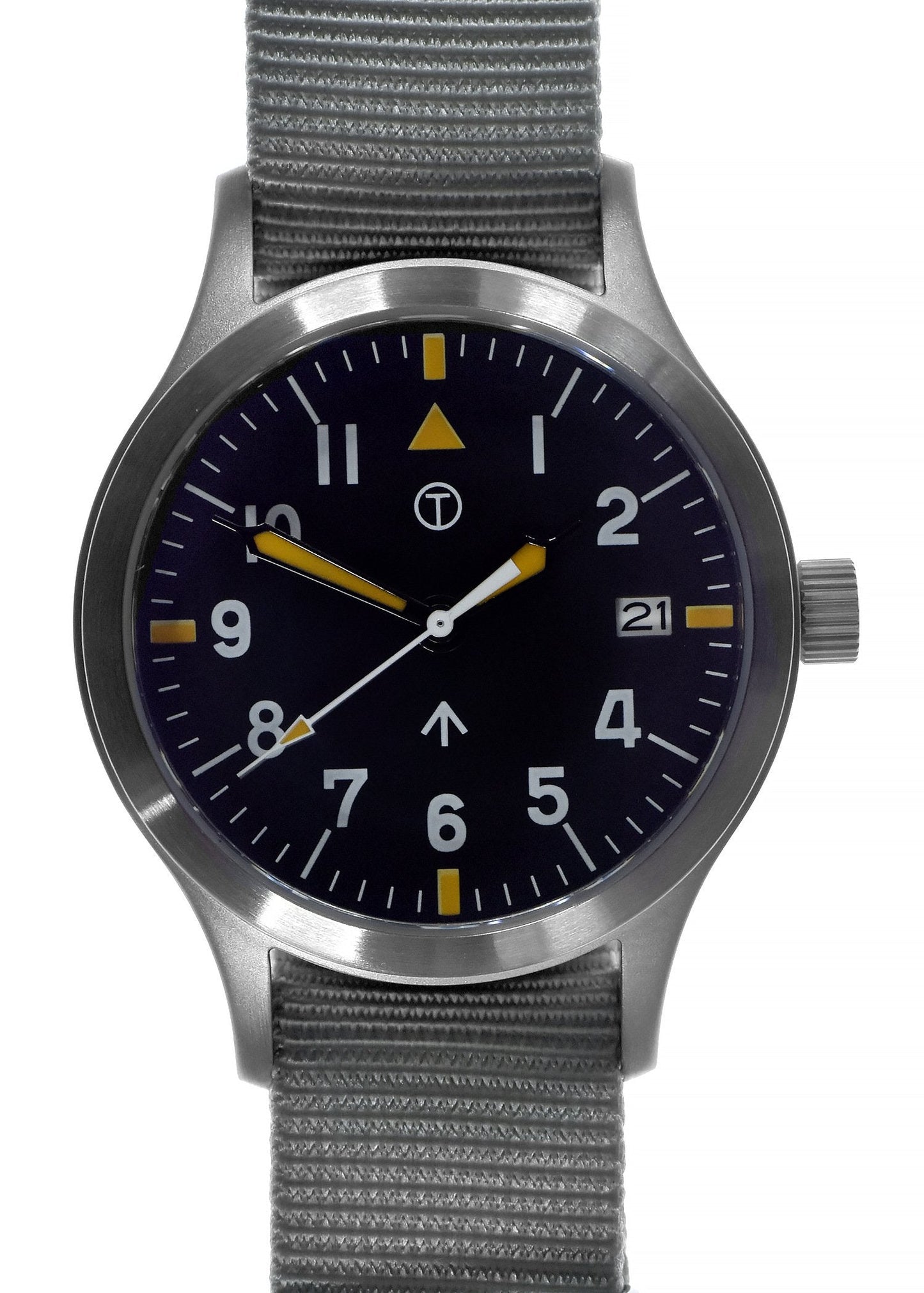 MWC Mk III Stainless Steel 1950's Pattern 100m Water Resistant Automatic Military Watch with Retro Dial and Sapphire Crystal