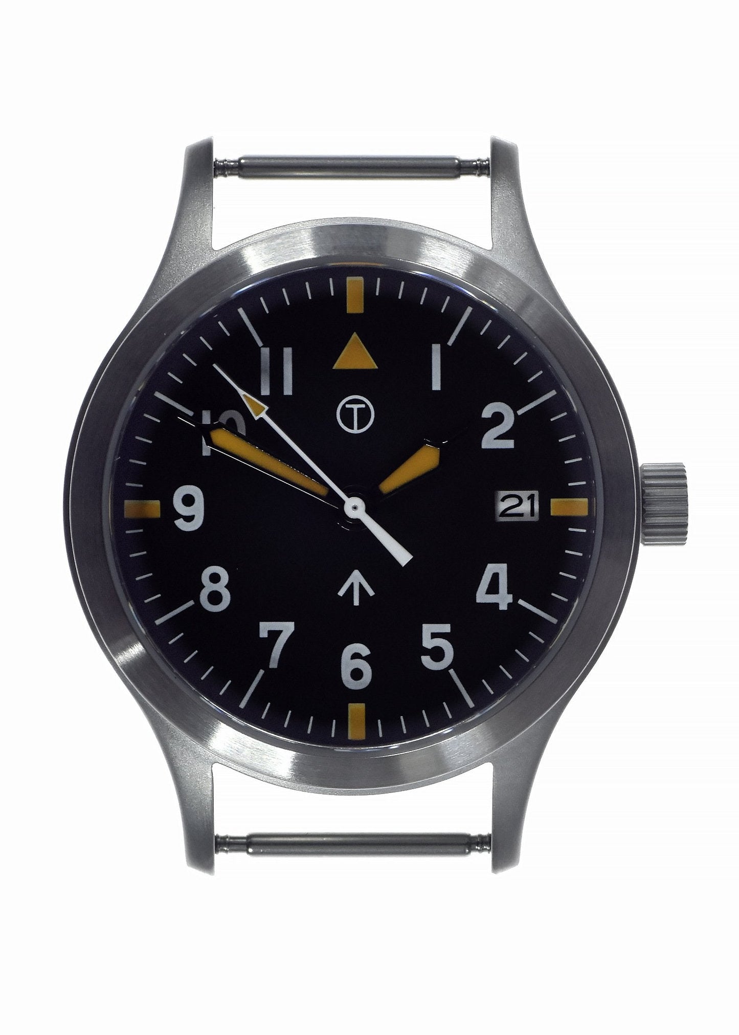 MWC Mk III Stainless Steel 1950's Pattern 100m Water Resistant Automatic Military Watch with Retro Dial and Sapphire Crystal