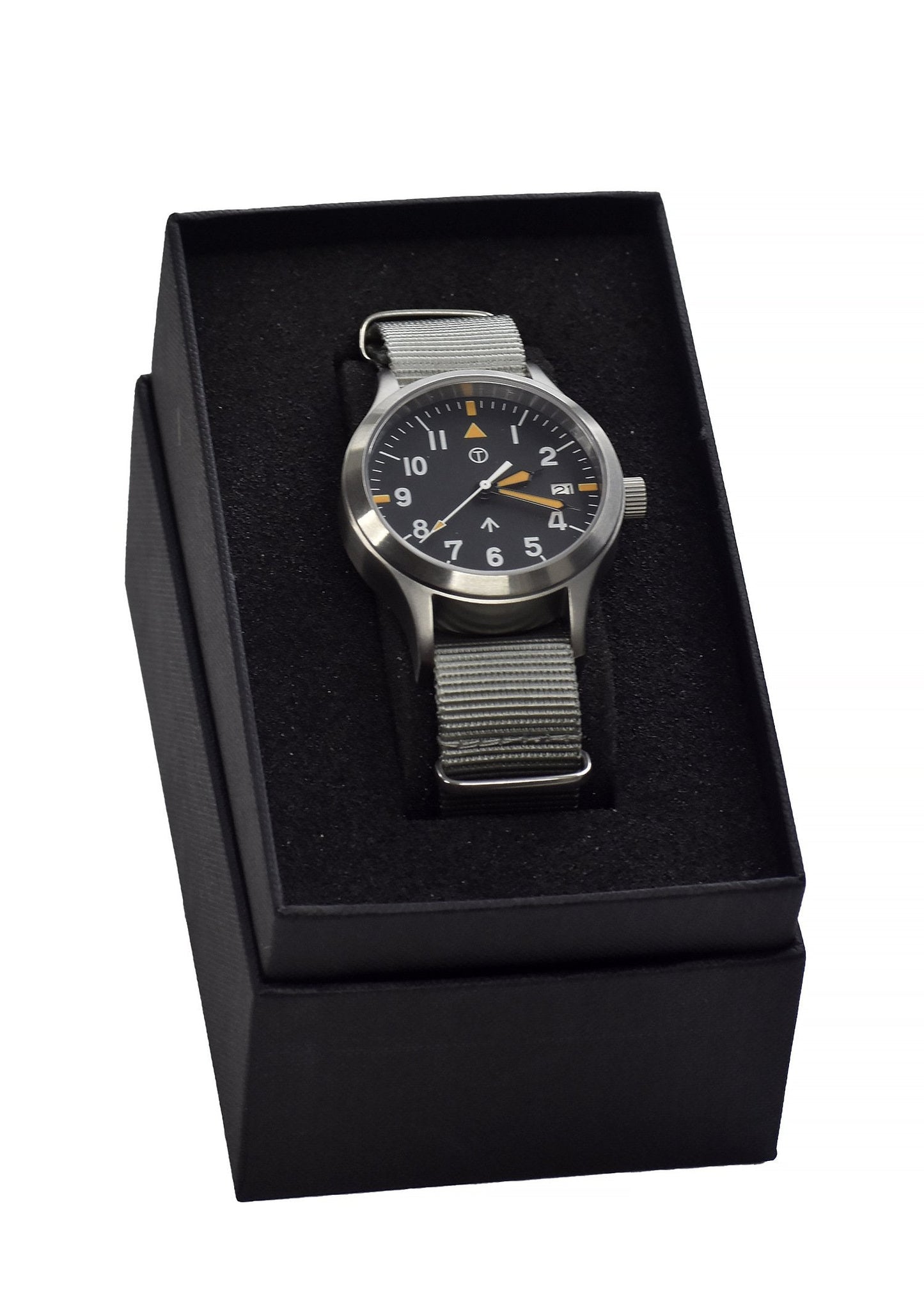 MWC Mk III Stainless Steel 1950's Pattern 100m Water Resistant Automatic Military Watch with Retro Dial and Sapphire Crystal