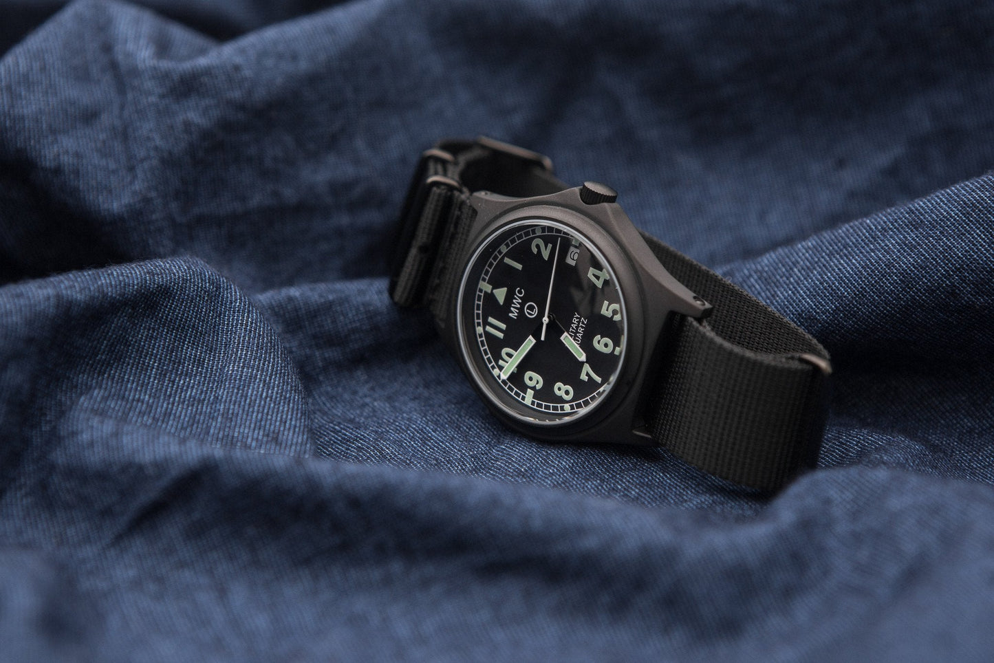 MWC G10 50m Water Resistant PVD Stealth with Battery Hatch, Solid Strap Bars and 60 Month Battery Life