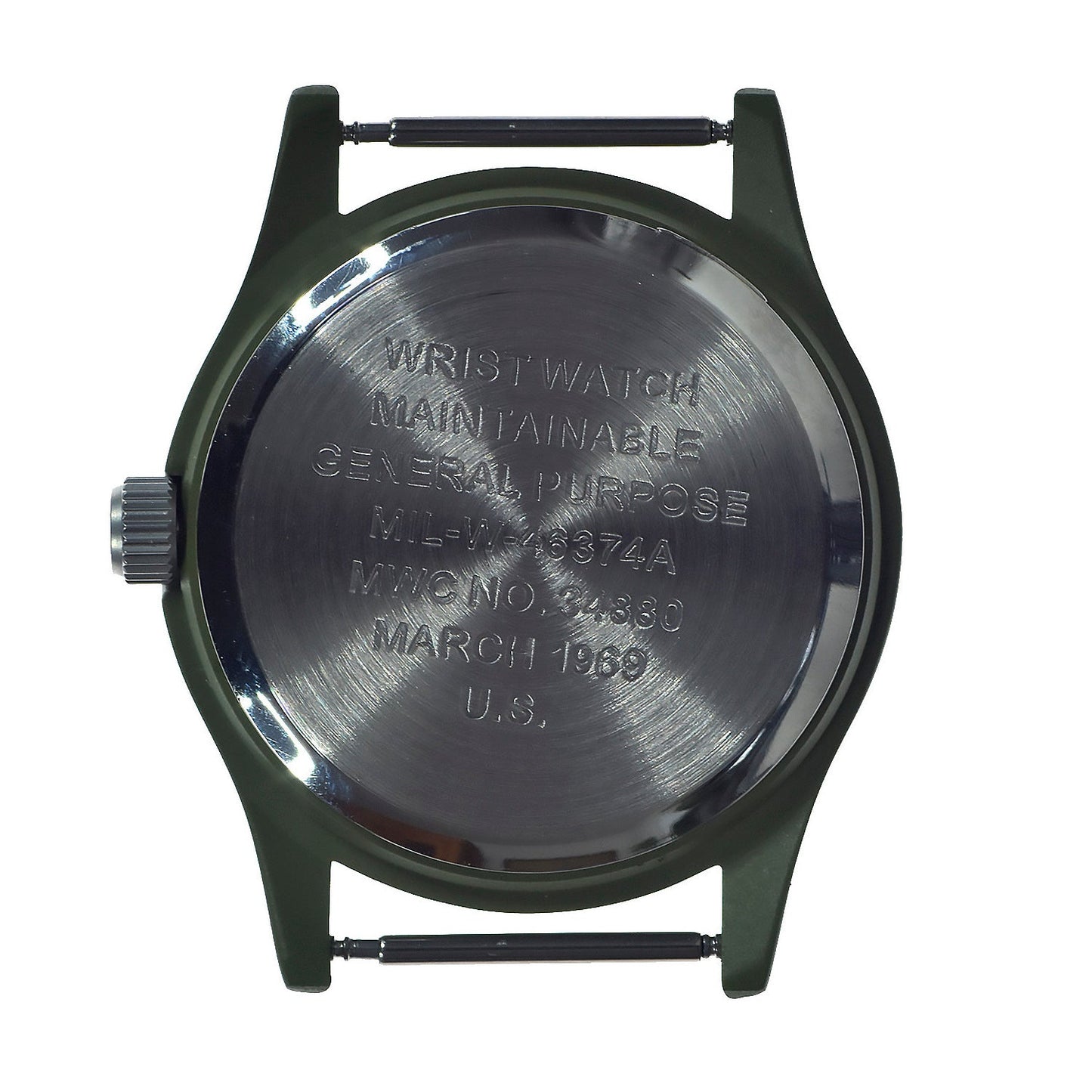 MWC Classic 1960s/70s Pattern Olive Vietnam Watch on Matching Webbing Strap