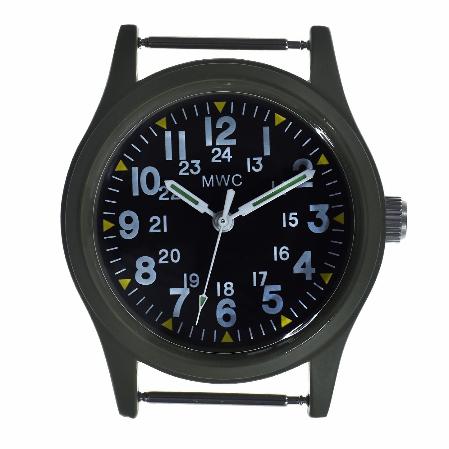 MWC Classic 1960s/70s Pattern Olive Vietnam Watch on Matching Webbing Strap