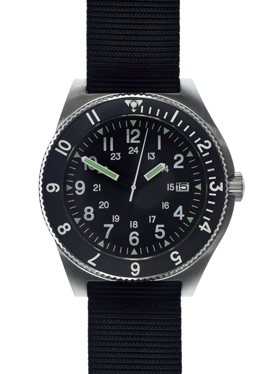 MWC 300m Water Resistant Stainless Steel Navigator Watch with Luminova (Automatic)