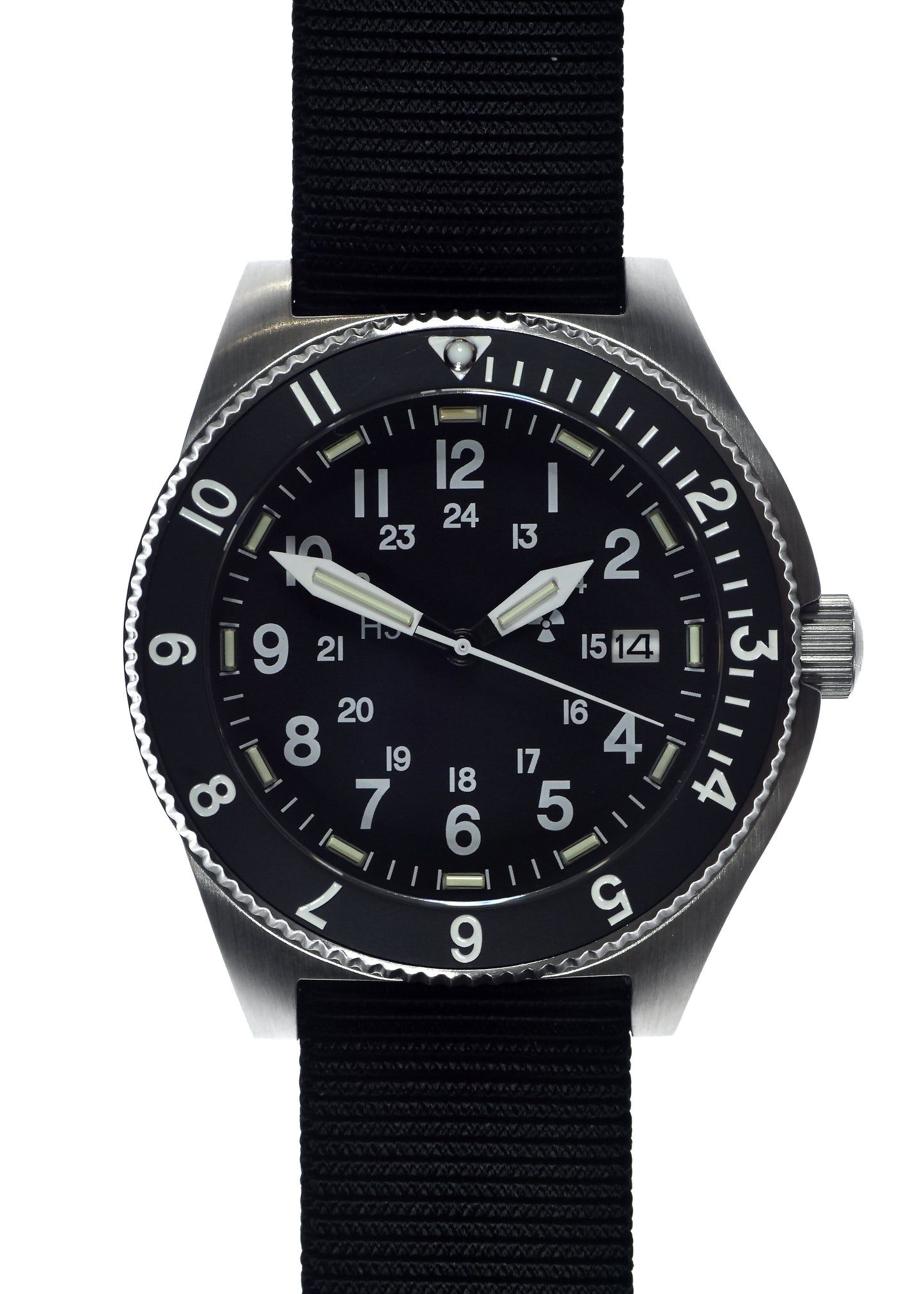 MWC 300m Water Resistant Stainless Steel Tritium GTLS Navigator Watch (Automatic) Sterile Dial