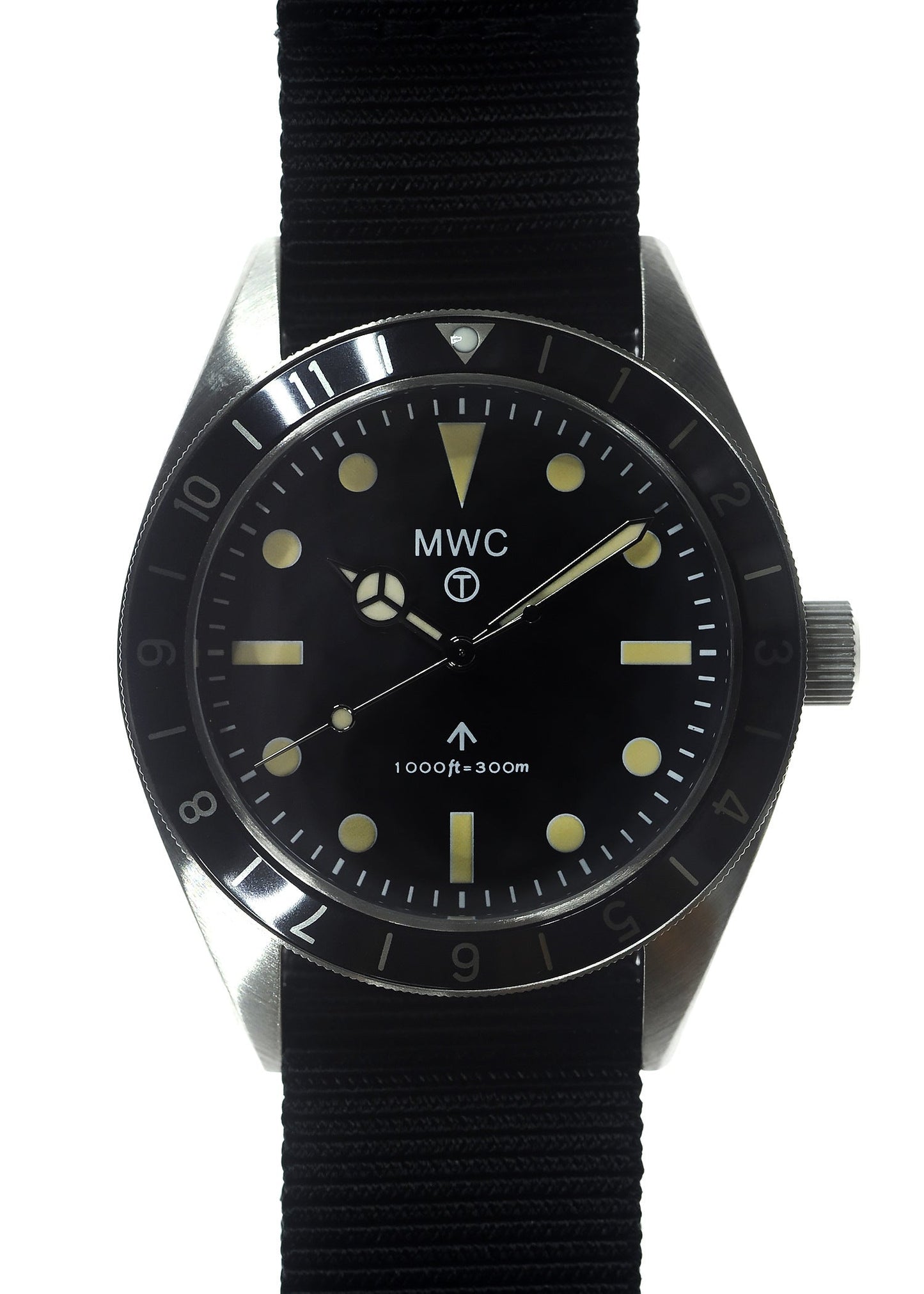 MWC Classic 1960s Pattern Divers Watch with Retro Luminous Paint and a Hybrid Mechanical/Quartz Movement