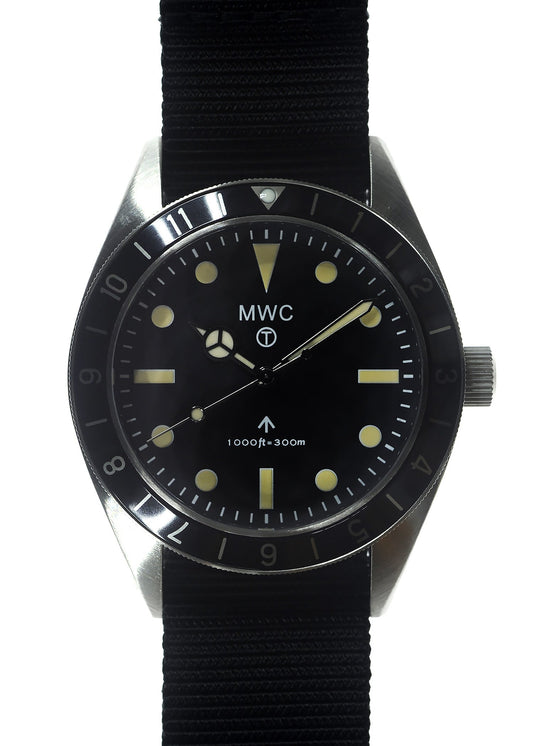 MWC Classic 1960s Pattern Divers Watch with Retro Luminous Paint and a Hybrid Mechanical/Quartz Movement
