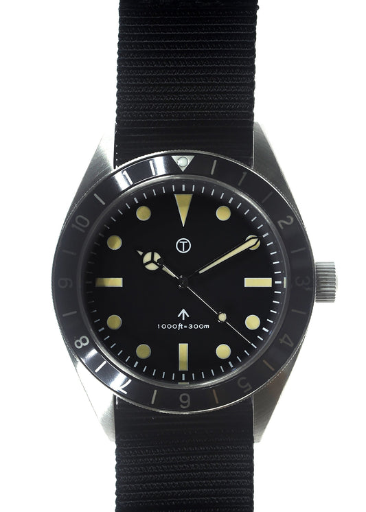 MWC Classic 1960s Pattern Divers Watch with Retro Luminous Paint and a Hybrid Mechanical/Quartz Movement