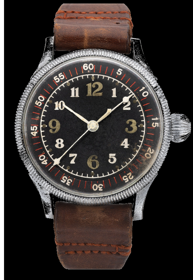Japanese Kamikaze Pattern Military Aviators Watch with Automatic Movement