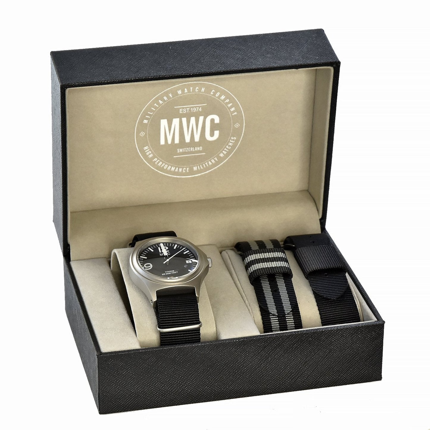 MWC Combat Elite Titanium Military Watch, 300m Water Resistant, 10 Year Battery Life, Luminova and Sapphire Crystal