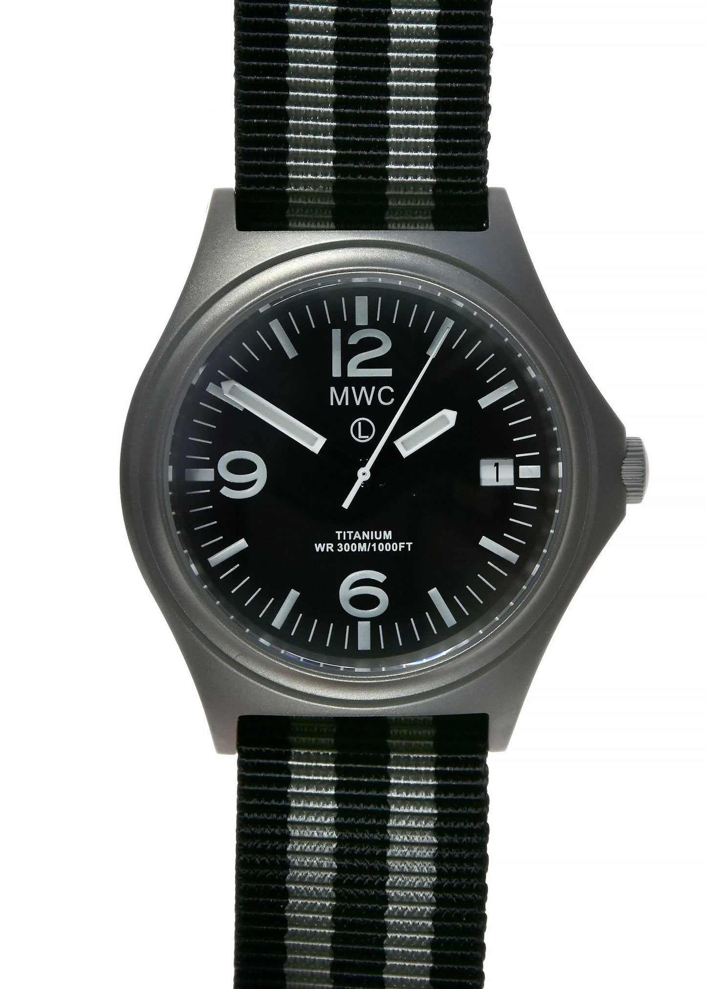 MWC Combat Elite Titanium Military Watch, 300m Water Resistant, 10 Year Battery Life, Luminova and Sapphire Crystal
