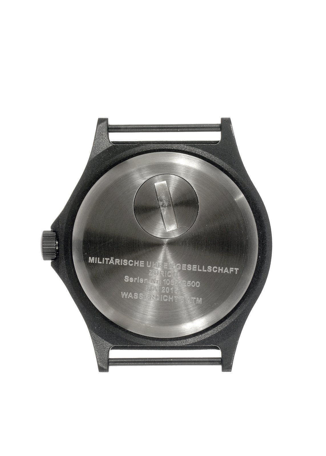 MWC G10 50m Water Resistant PVD Stealth with Battery Hatch, Solid Strap Bars and 60 Month Battery Life