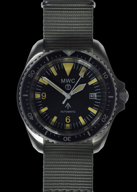 MWC 1999-2001 Pattern Automatic Military Divers Watch - Retro Luminous Paint, Sapphire Crystal, 60 Hour Power Reserve
